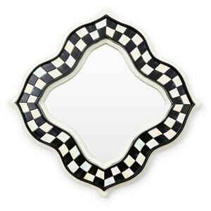 NEW Mackenzie-Childs Courtly Quatriflower Small Wall Mirror In Original Box
